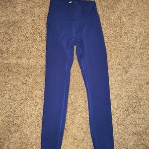 Lululemon Wunder Train Blue High-Waist Athletic Leggings Size 4